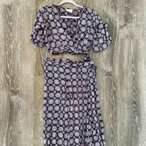 Lucky Love Two Piece Shirt and Skirt Set